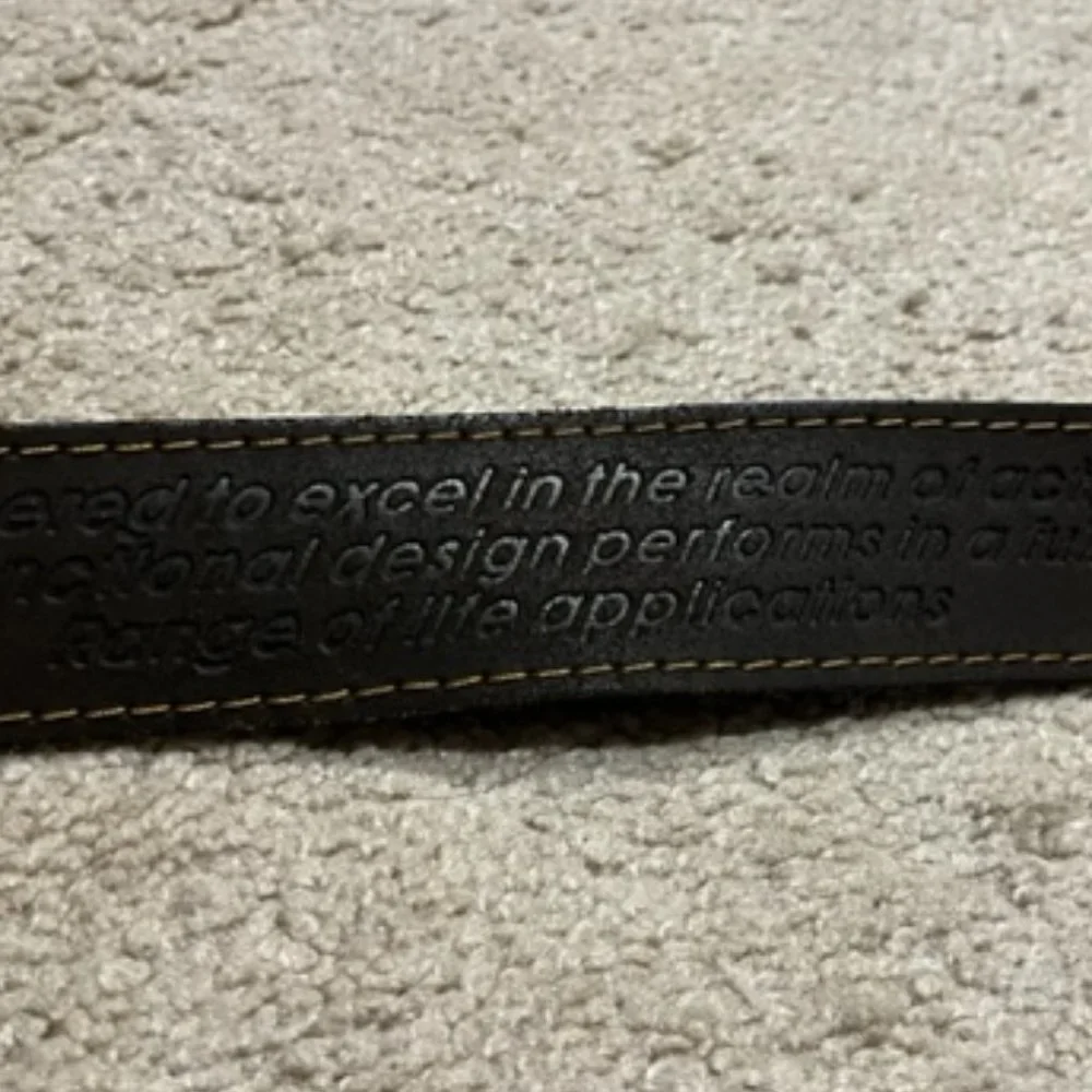 VTG Calvin Klein Western Style Brown Stitched Leather Belt 110cm XL